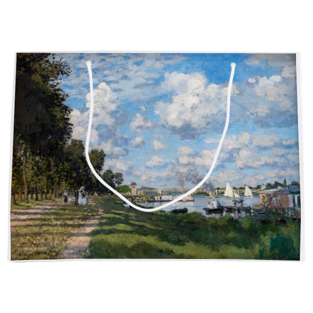 Sacola Para Presentes Grande Claude Monet - A Bacia do Argenteuil (Frente)
