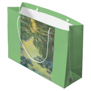 Sacola Para Presentes Grande Claude Monet Classic Painting, Waterlily (1907)