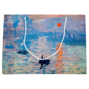 Sacola Para Presentes Grande Claude Monet - Impressão, Assalto do Sol