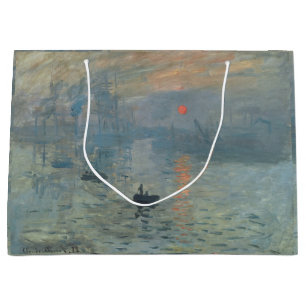 Sacola Para Presentes Grande Claude Monet Impressão Nascer do Sol Soleil Levant