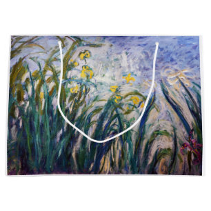 Sacola Para Presentes Grande Claude Monet - Irrisões Amarelo e Roxo