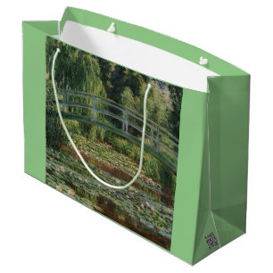 Sacola Para Presentes Grande Claude Monet Japonês Pegbridge & Water Lily Piscin