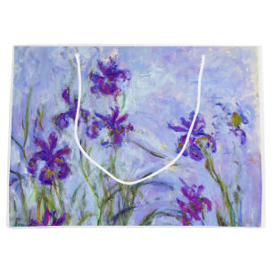 Sacola Para Presentes Grande Claude Monet - Lilac Irises / Iris Mauves