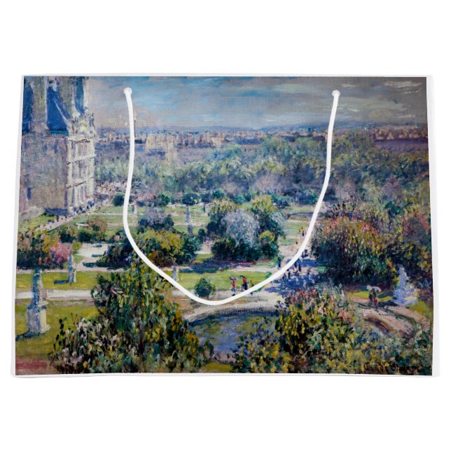 Sacola Para Presentes Grande Claude Monet - O Jardim das Tuilarias (Frente)