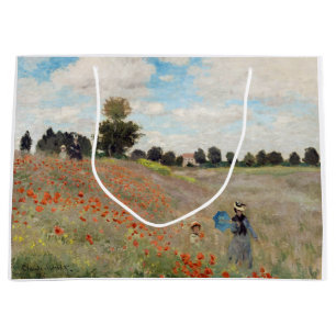 Sacola Para Presentes Grande Claude Monet - Poppy Field