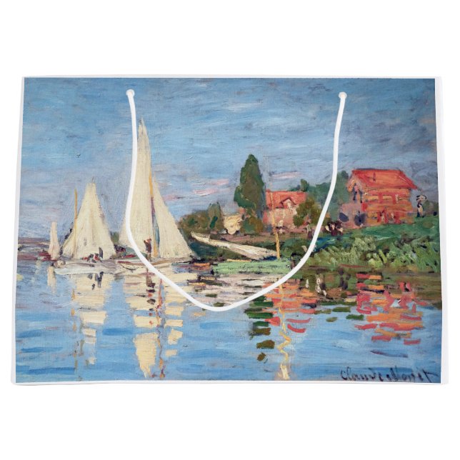 Sacola Para Presentes Grande Claude Monet - Regattas em Argenteuil (Frente)