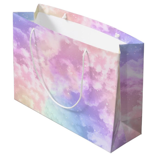 Sacola Para Presentes Grande Cloud Nine Birthday Gift Bag - Grande Pastel Sky W (Verso inclinado)