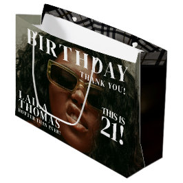 Sacola Para Presentes Grande Cobrir da Revista de Festas de aniversário de Foto