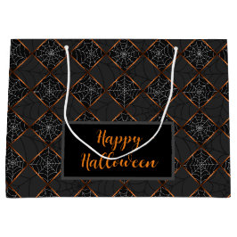 Sacola Para Presentes Grande Cobweb Checkerboard