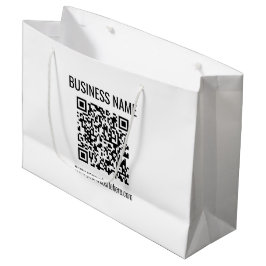 Sacola Para Presentes Grande Código QR & Nome da Empresa personalizáveis