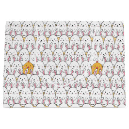 Sacola Para Presentes Grande Coelhinho de Páscoa e Pintinhos de Bebê