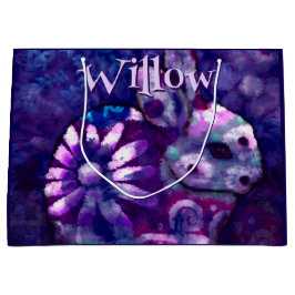 Sacola Para Presentes Grande Coelho Floral Whimsical Personalizado