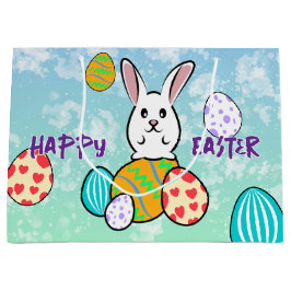 Sacola Para Presentes Grande Coelho páscoa em Ovos de Páscoa