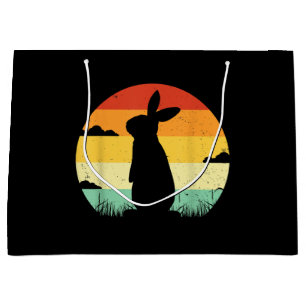 Sacola Para Presentes Grande Coelho Retro Estilo Vintage 80s Estilo Bunny Lover
