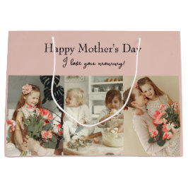 Sacola Para Presentes Grande Colagem e mensagem de fotos - Presente personaliza