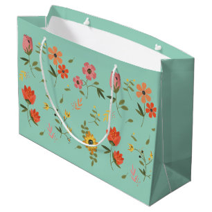Sacola Para Presentes Grande coleção de flores