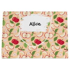 Sacola Para Presentes Grande Coleção de Padrões da Cesta de frutas - Maçãs