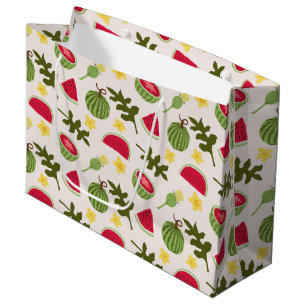 Sacola Para Presentes Grande Coleção de padrões da fruta - Melancia