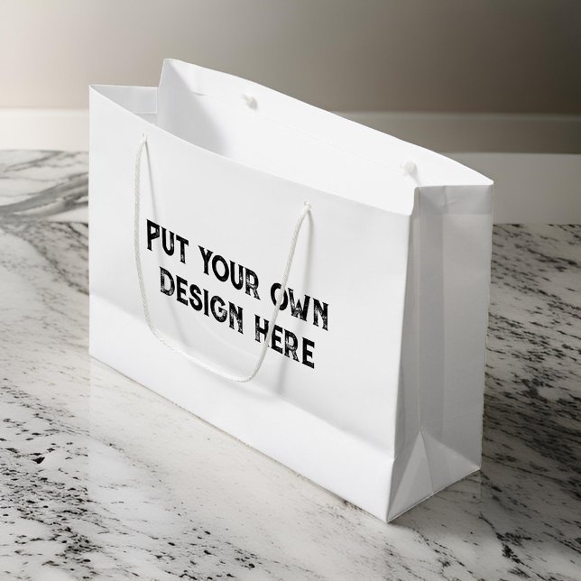 Sacola Para Presentes Grande Coloque seu próprio design (Criador carregado)