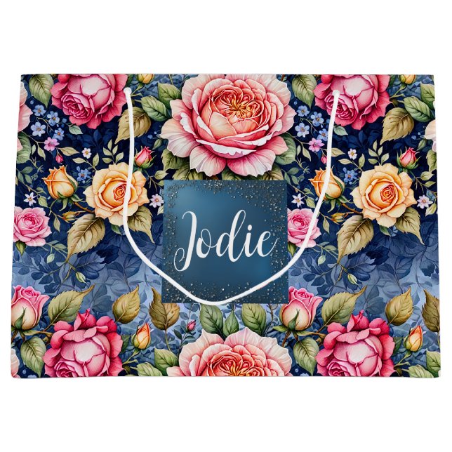 Sacola Para Presentes Grande Colorida Rosa Fantasy (Frente)