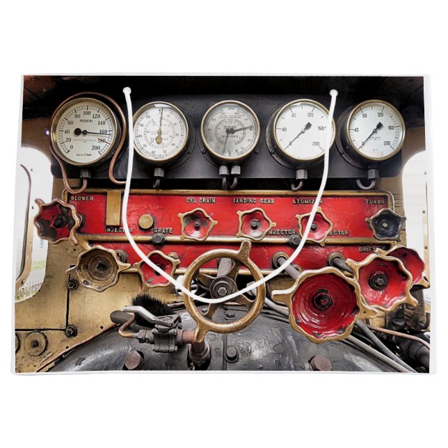 SACOLA PARA PRESENTES GRANDE COMBOIOS DE VAPOR (Frente)