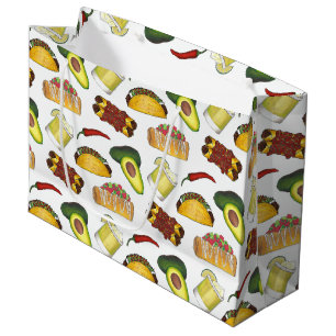 Sacola Para Presentes Grande Comida Tex Mex Mexicana Taco Enchilada Chimichanga