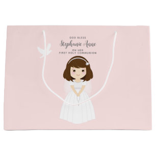 Sacola Para Presentes Grande Communion Dove Brunette Girl