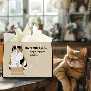 Sacola Para Presentes Grande Como pegar um gato