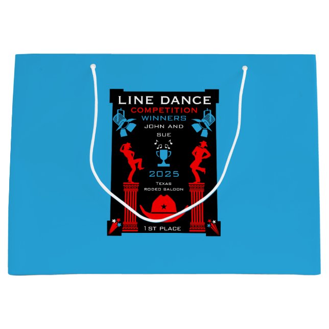 Sacola Para Presentes Grande Competição de dança de linha americana (Frente)