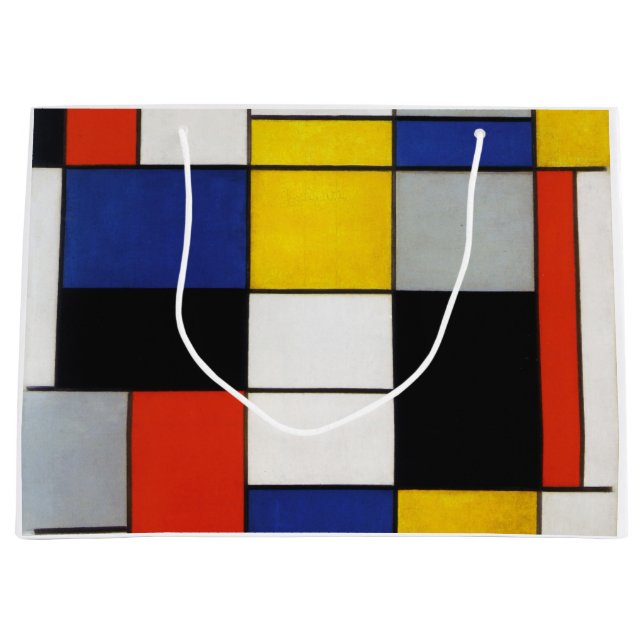 Sacola Para Presentes Grande Composição, Mondrian (Frente)