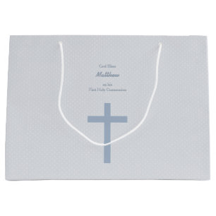 Sacola Para Presentes Grande Comunidade Pastel Blue Cross