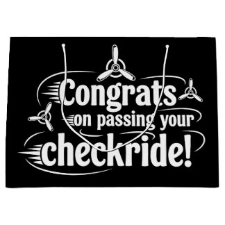 Sacola Para Presentes Grande Congrats on passing your checkride!