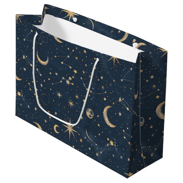 Sacola Para Presentes Grande Constelação Celestial - Noite Estelar (1) (Frente inclinada)