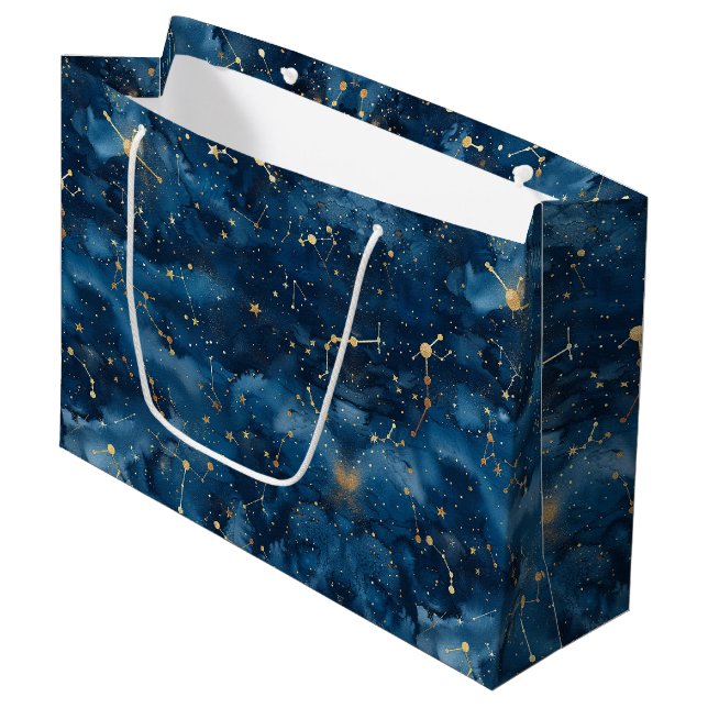 Sacola Para Presentes Grande Constelação Celestial - Noite Estelar (7) (Frente inclinada)