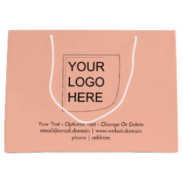 Sacola Para Presentes Grande Cor da Tendência - Pêssego Suave - Saco de Present