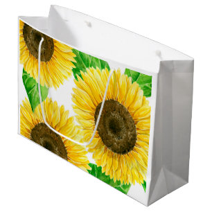 Sacola Para Presentes Grande Cor d'água do Sunflower
