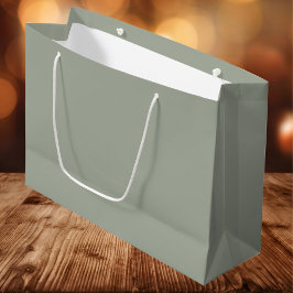 Sacola Para Presentes Grande Cor Sólida do Deserto Sage