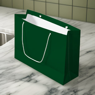 Sacola Para Presentes Grande Cor Sólida Minimalista Verde Esmeralda