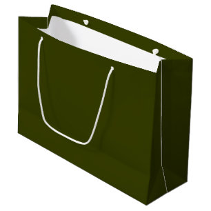 Sacola Para Presentes Grande Cor sólida verde-azeitona escuro