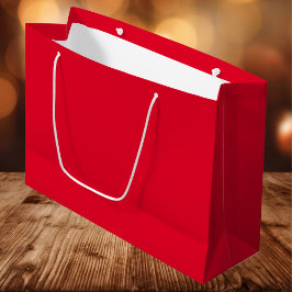 Sacola Para Presentes Grande Cor Sólida Vermelha de Cádmio