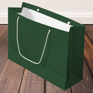 Sacola Para Presentes Grande Cor Sólido Verde Escuro Emerald