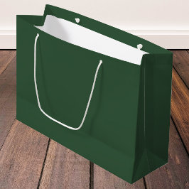 Sacola Para Presentes Grande Cor Verde Esmeralda Escuro Sólido