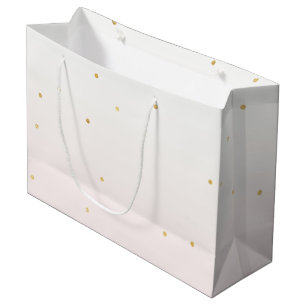 Sacola Para Presentes Grande Cora a faísca Dourado cor-de-rosa Ombre dos