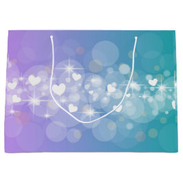 Sacola Para Presentes Grande Coração claro