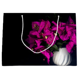 Sacola Para Presentes Grande "Coração rosa em preto"