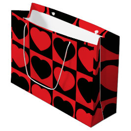 Sacola Para Presentes Grande Corações