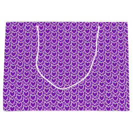 SACOLA PARA PRESENTES GRANDE CORAÇÕES DE DIA DE OS NAMORADOS BRANCAS E PURAS