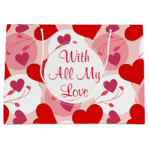 Corações do Dia de os namorados em vermelho e rosa