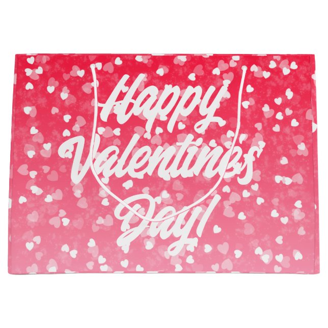 Sacola Para Presentes Grande Corações e Amor do namorados (Frente)