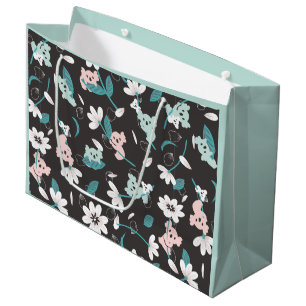 Sacola Para Presentes Grande Corante Koala Pattern Cute Animal e Floral